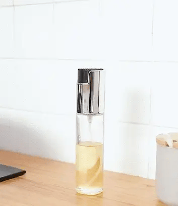 Oil Sprayer Stainless Steel Transparent Glass Spray Bottle
